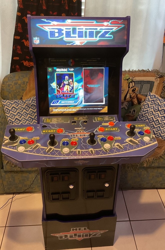 Arcade 1Up NFL Blitz 4-Player Arcade With Riser EXCELLENT CONDITIONS 🏈🔥