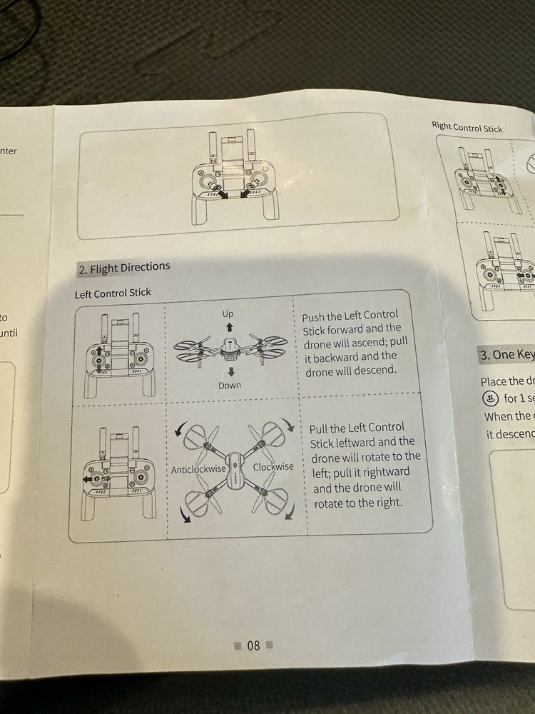 Snaptain E20 2.7K QHD Camera Foldable Drone Remote Controller USED THREE TIMES!!