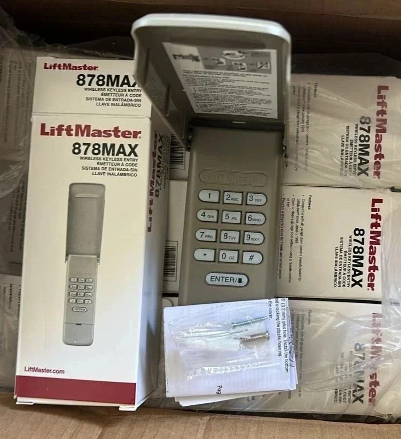 LiftMaster 878MAX Garage Door Keypad Wireless and Keyless Entry System