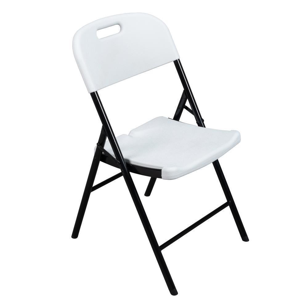 4Pcs Plastic Folding Chairs Stackable Garden Patio Wedding Party Chair White