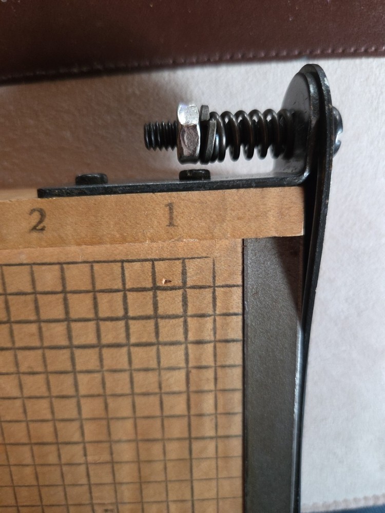 Vintage Mini Paper Cutter Wood Desktop
