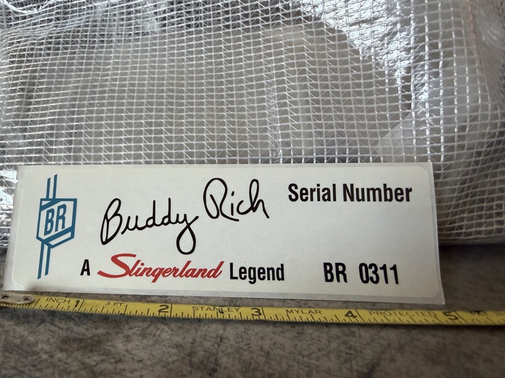 Slingerland Buddy Rich drum shell Sticker 2006 Commemorative Model