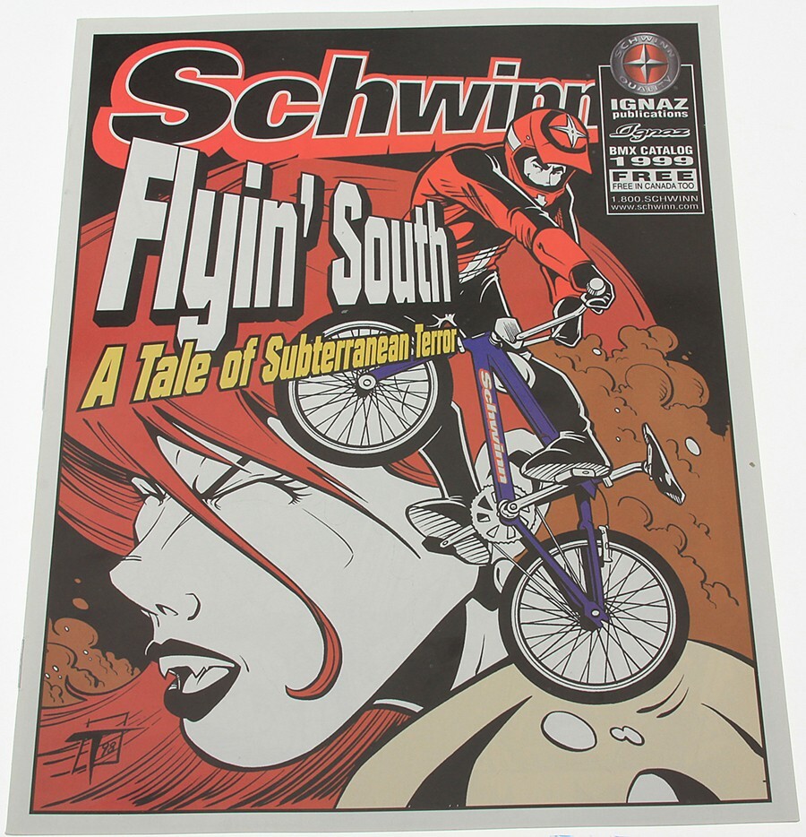 1999 Schwinn BMX Catalog Flyin' South Comic Book w/ BONUS XS Decals NEW NOS