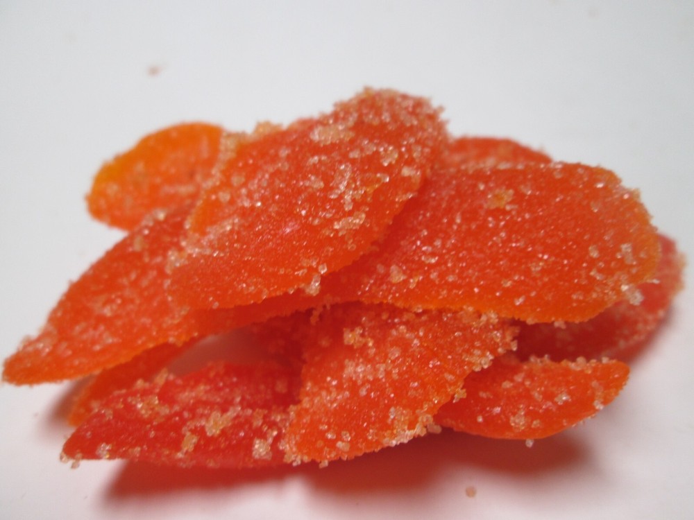 Crystallized Chili Mango Slices , 5 lbs-green bulk
