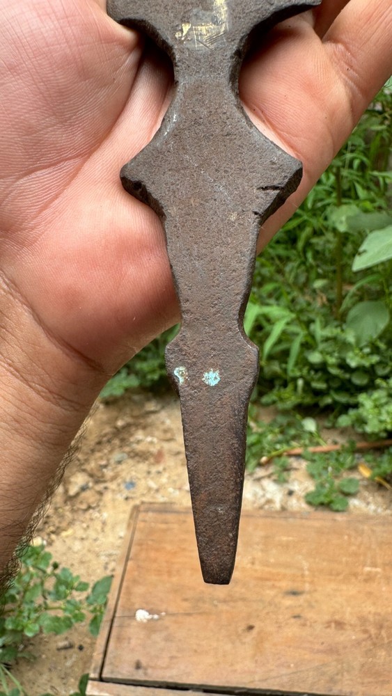 Antique Old Hand Crafted Solid Iron Hunting Spear Dagger Katar Without Handle