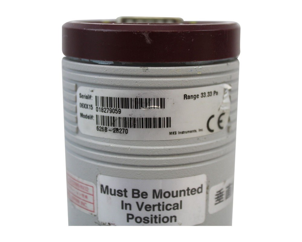 MKS INSTRUMENTS 626B-28270 BARATRON CAPACITZNCE MANOMETER RANGE 33.33 PA