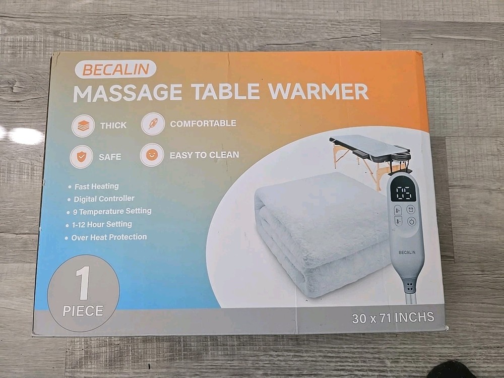 BECALIN Massage Table Warmer 30x71 Electric Heating Pad Digital Controller NEW