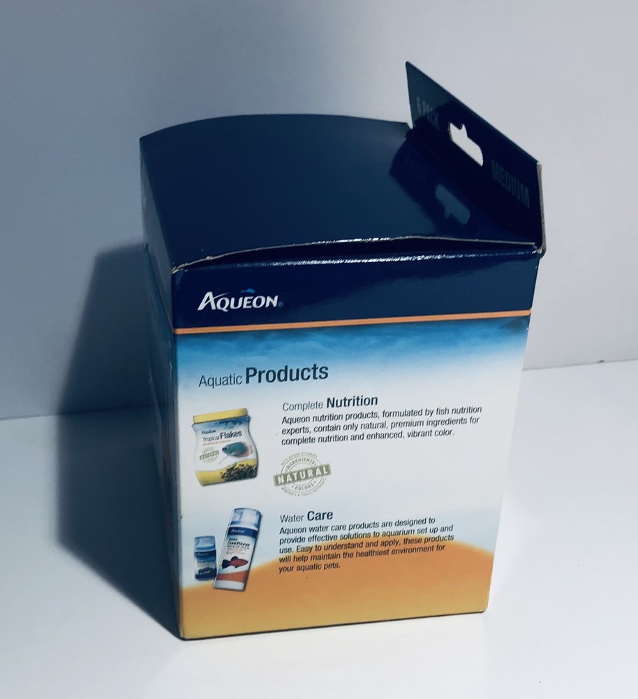 Aqueon Replacement Filter Cartridges 6 pack Medium 4.9" x 2" x 5.7"