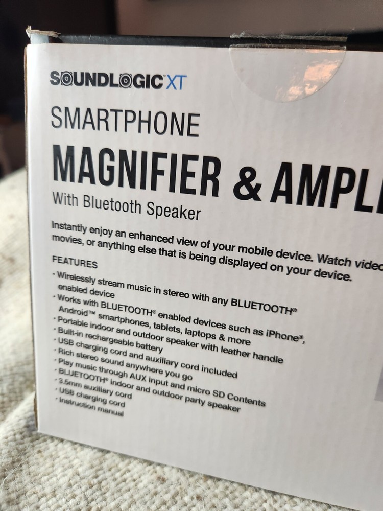 SoundLogic XTSmartphone Magnifier & Amplifier with Bluetooth Speaker Not Tested