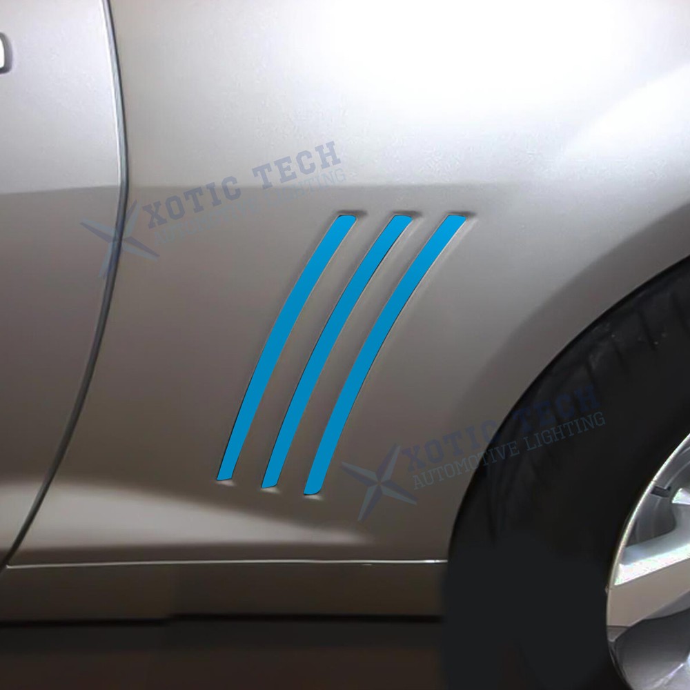 For Chevy Camaro 2010-2015 6pc Side Vent Stripe Panel Insert Stickers Decals