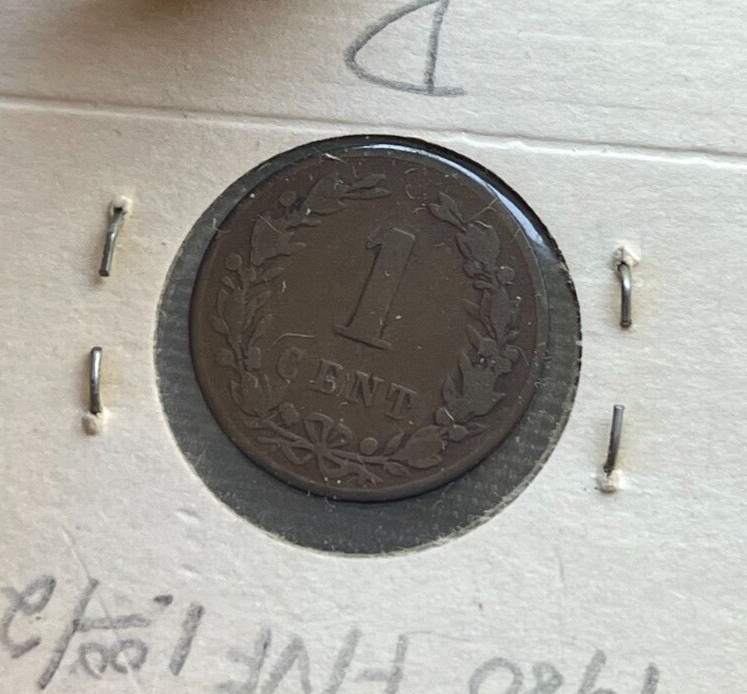1878 Netherlands 1 One Cent