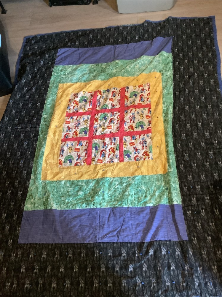 Marvel Quilt Handmade 81” X 64” Excellent
