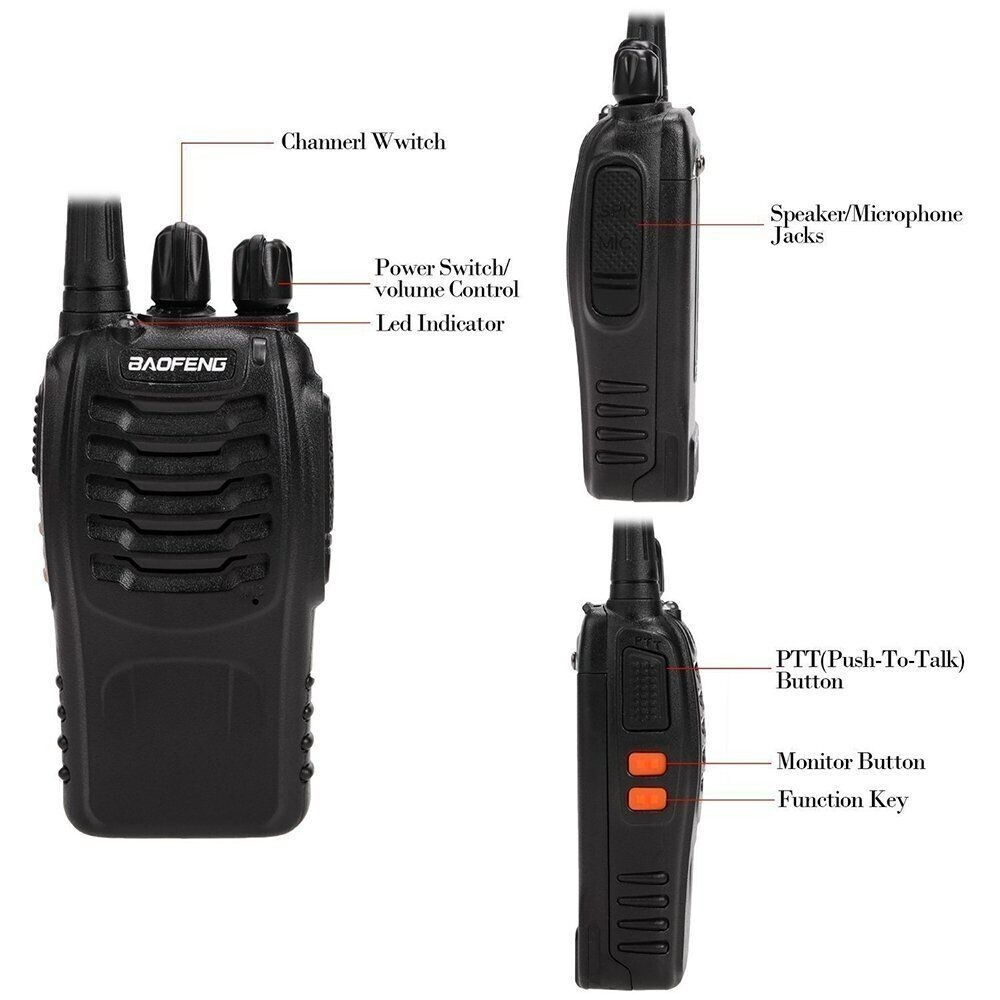 Baofeng Pofung BF-888s UHF 400-470MHz ABS Two-way Ham Radio Walkie Talkies 1pc