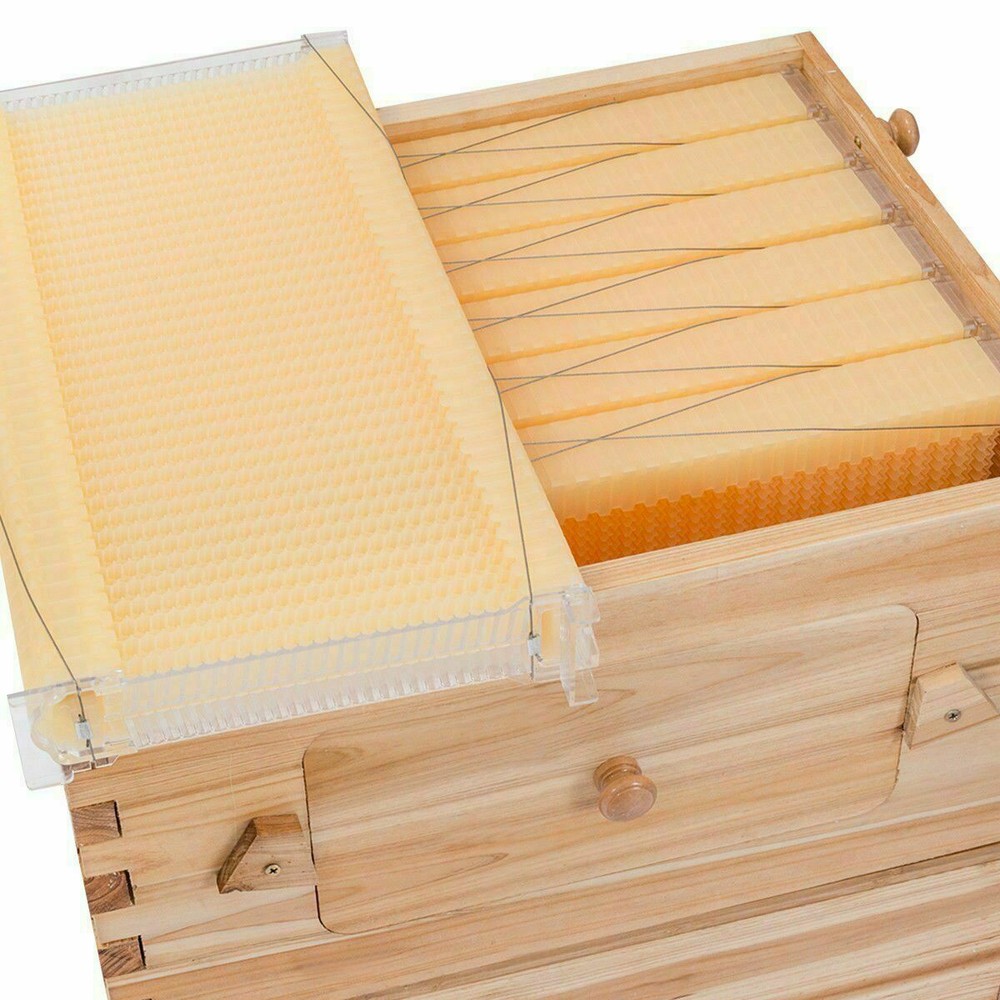 7PCS Auto Beehive Frames Beekeeping Frames Bee Hive Harvest Honey Tool Beekeeper