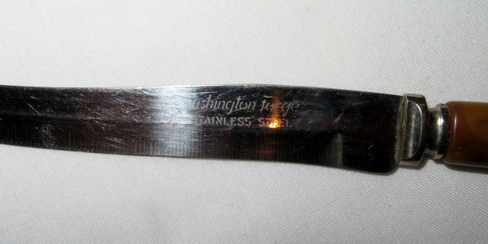Washington Forge Stainless Steel Steak Knife w/ Bakelite Handle - Replacement