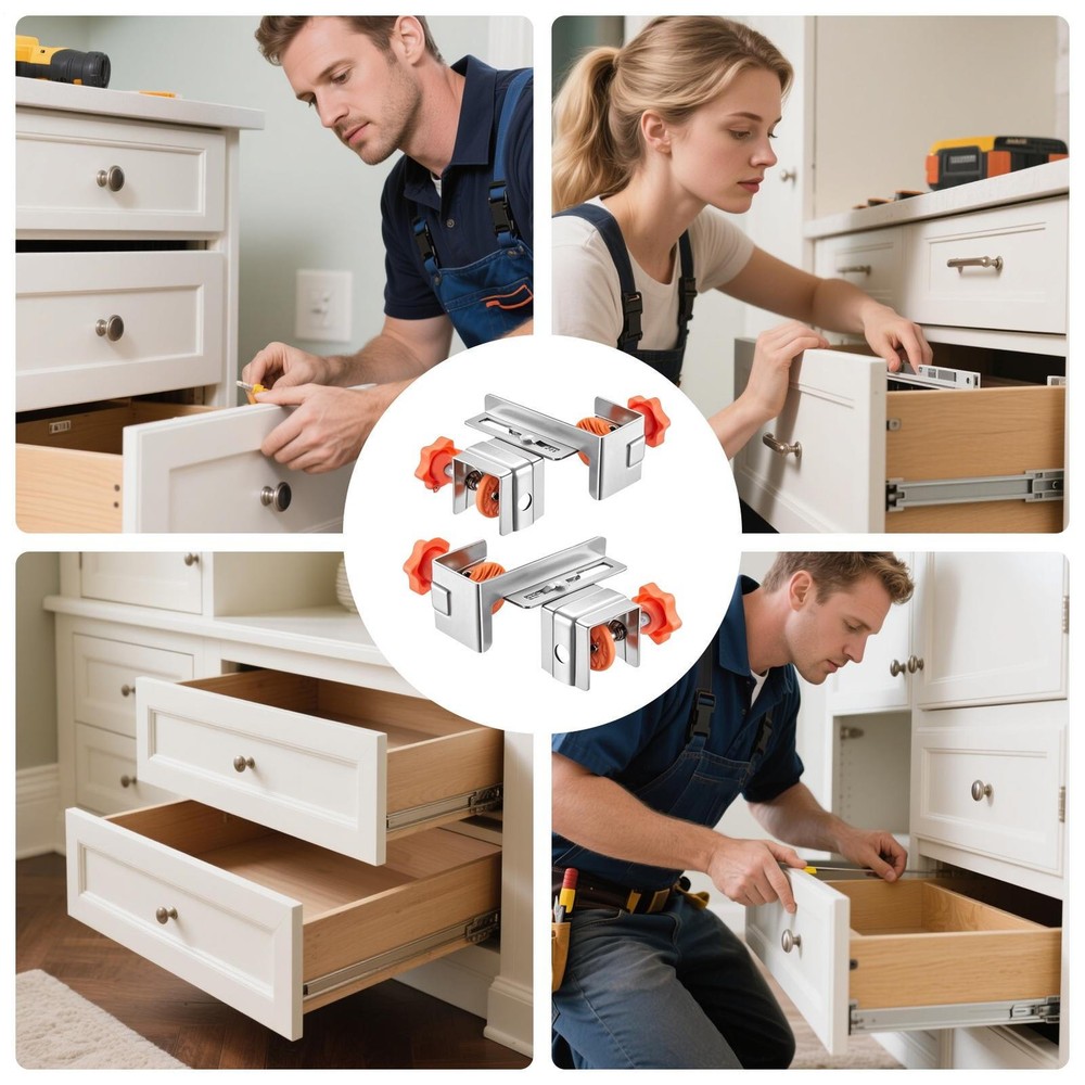 Woodworking Drawer Installation Clip Cabinet Front Panel Positioning Fix Clip