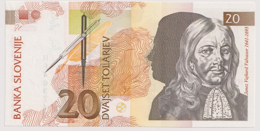 Slovenia 20 Tolar, 1992 Banknotes