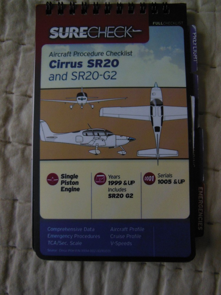 Sure Check Cirrus SR20 Checklist