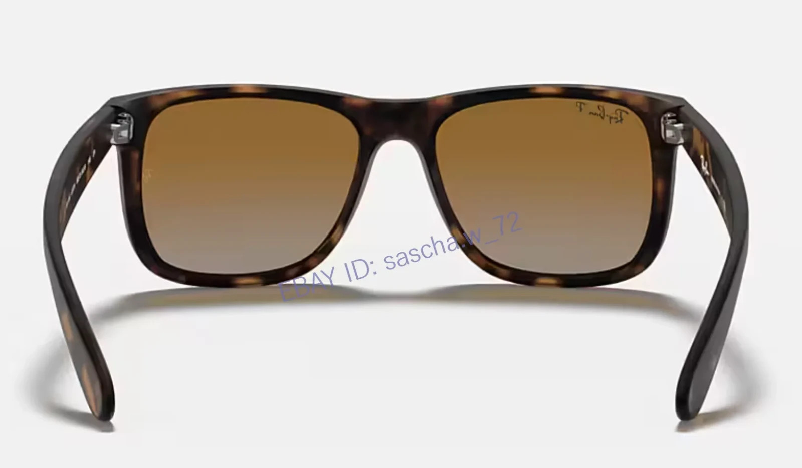 Ray-Ban RB4165 Justin 54mm Polarized Sunglasses Matte Tortoise Grey Brown Lenses