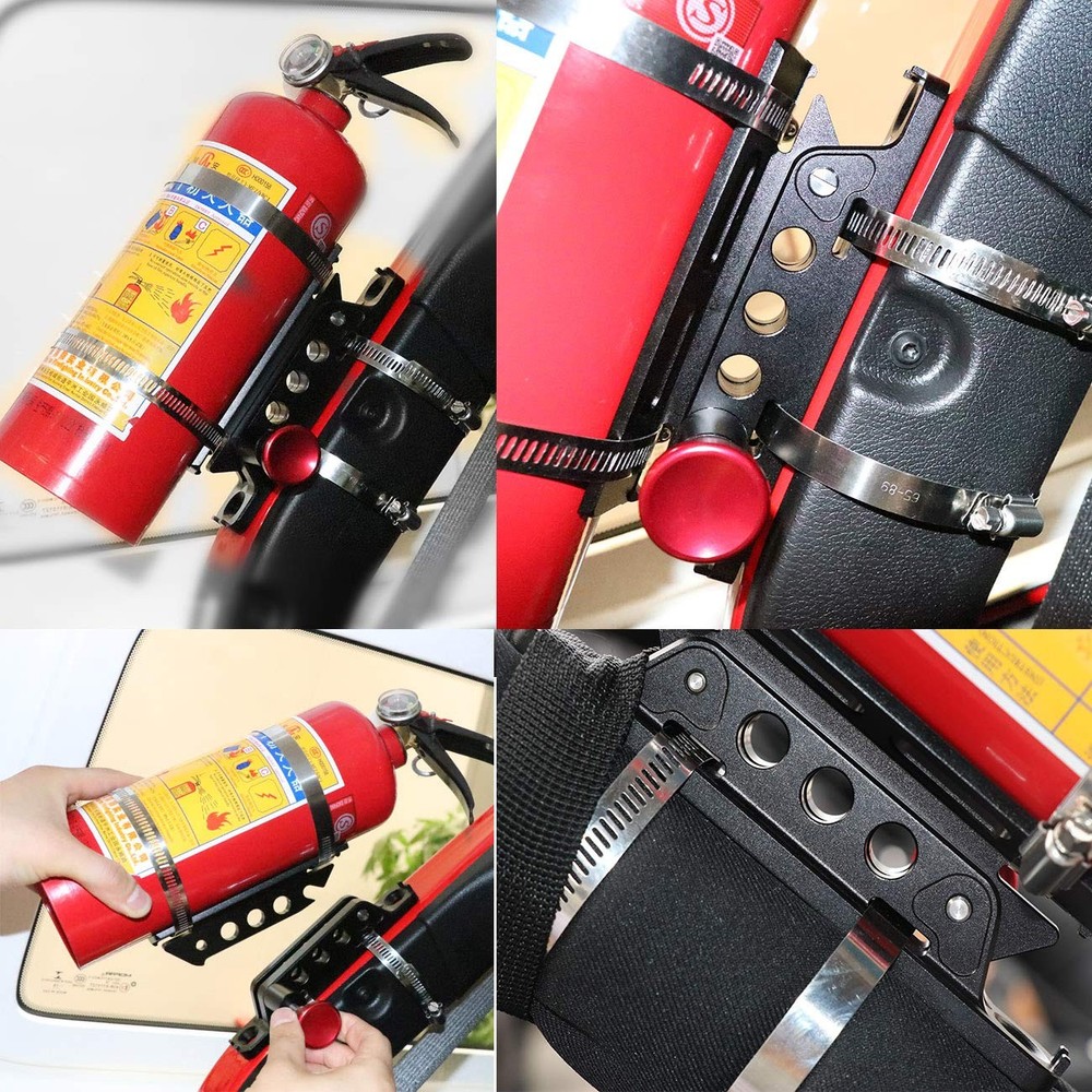 AUFER Universal Quick Release Roll Bar Fire Extinguisher Mount Holder Compati...