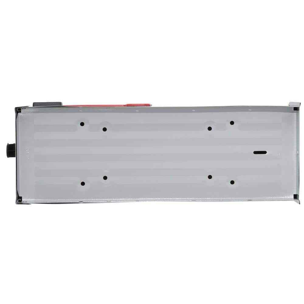 Grayson Gray, Medium, Steel, Post Mount Mailbox