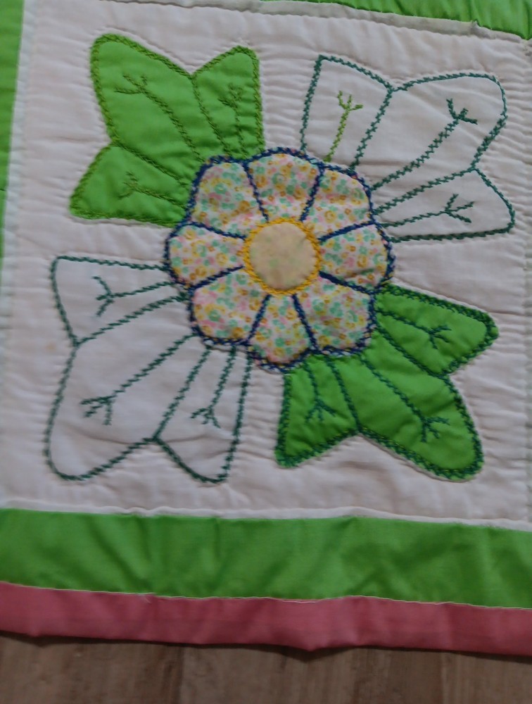 Handmade 100 By 102 Quilt.