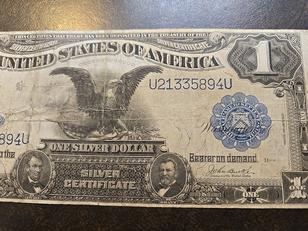 FR 233 1899 Silver Certificate Black Eagle Large Banknote $1 Dollar