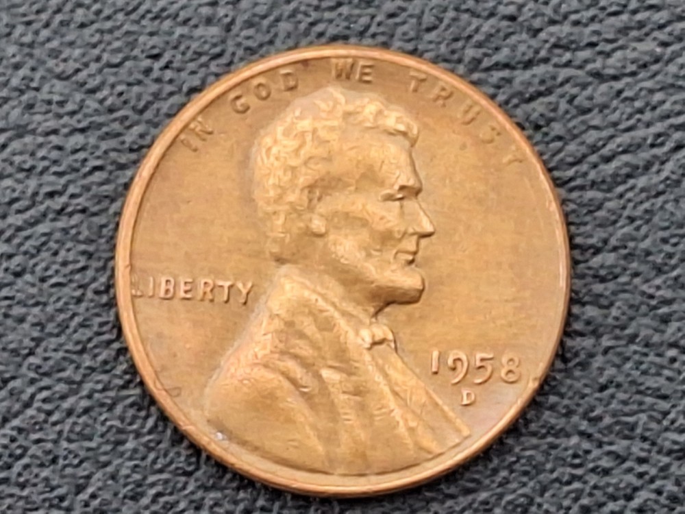 1958-D Wheat Penny Multiple Error Coin