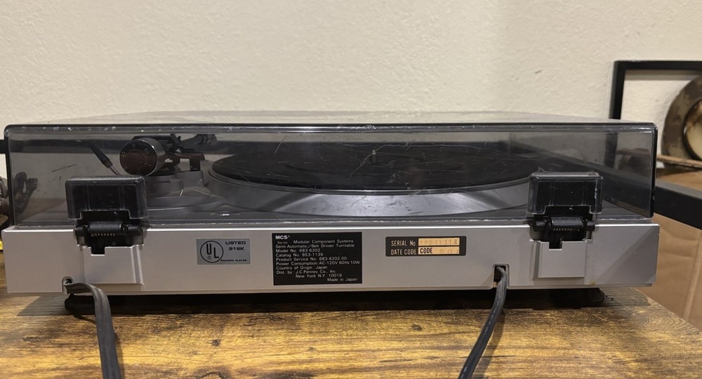 Modular Component Systems Turntable Record Turntable 6202 SOLD FOR PARTS