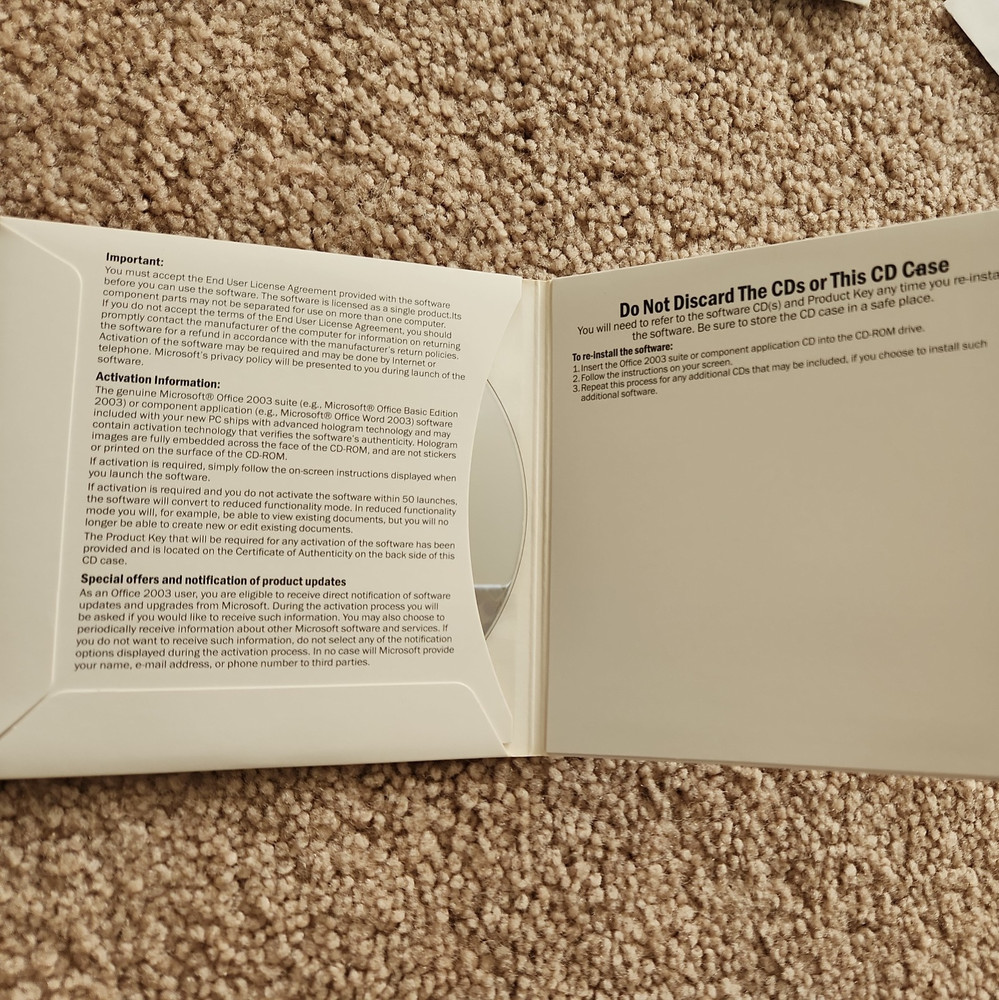DELL / Microsoft 2003 Office Basic Edition CD