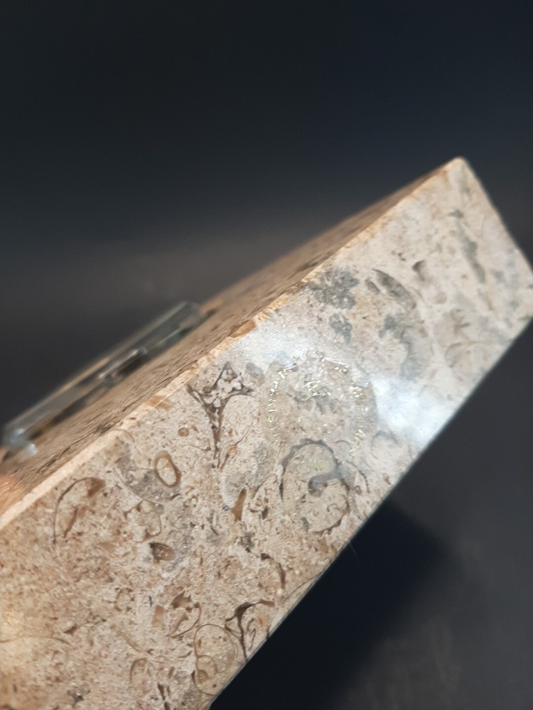Marble Desk Clock Clock Is Quartz Made In USA Clock Is Working Keeping Time