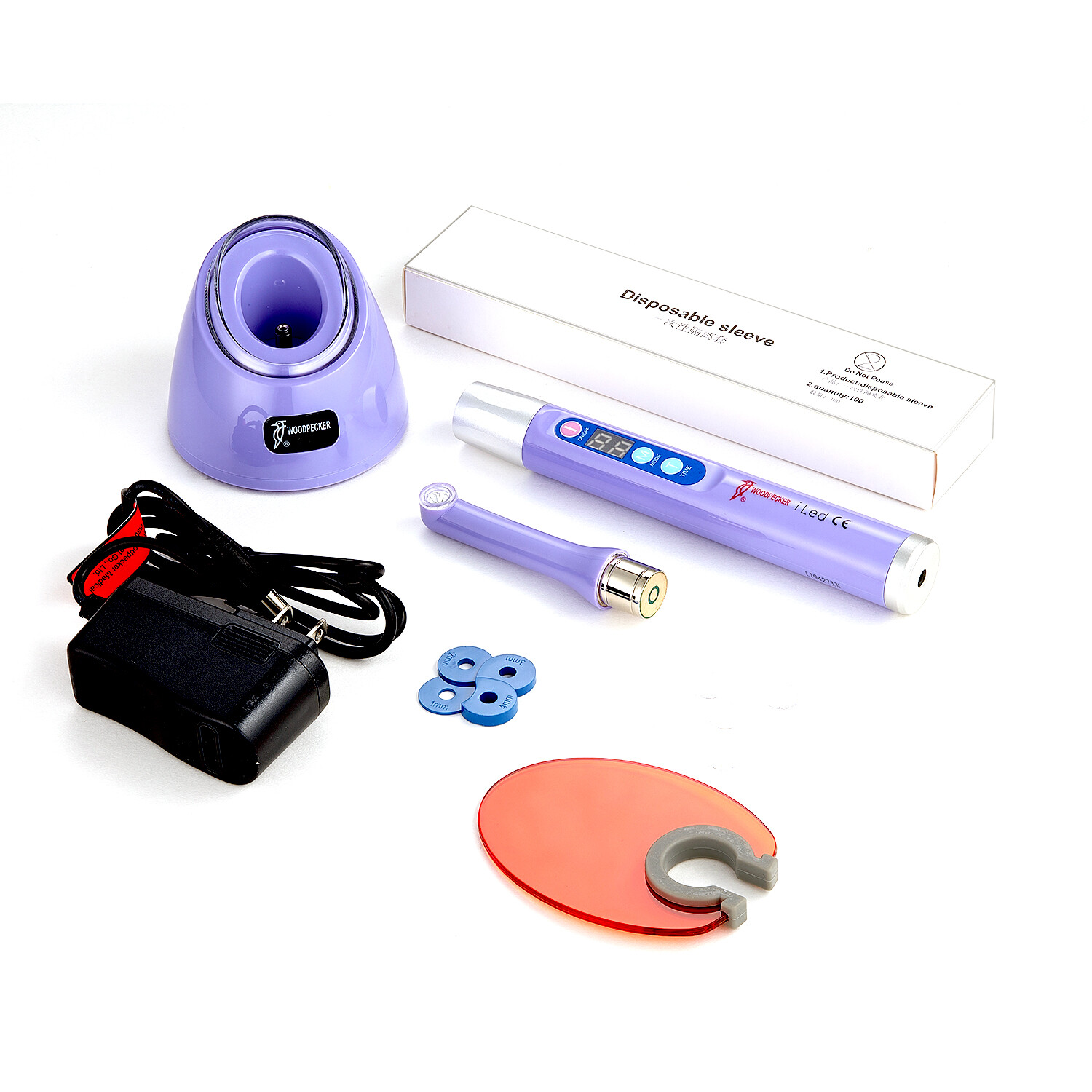 Original Woodpecker iLED Dental Curing Light Lamp Wireless 1 Sec Curing 2500mw