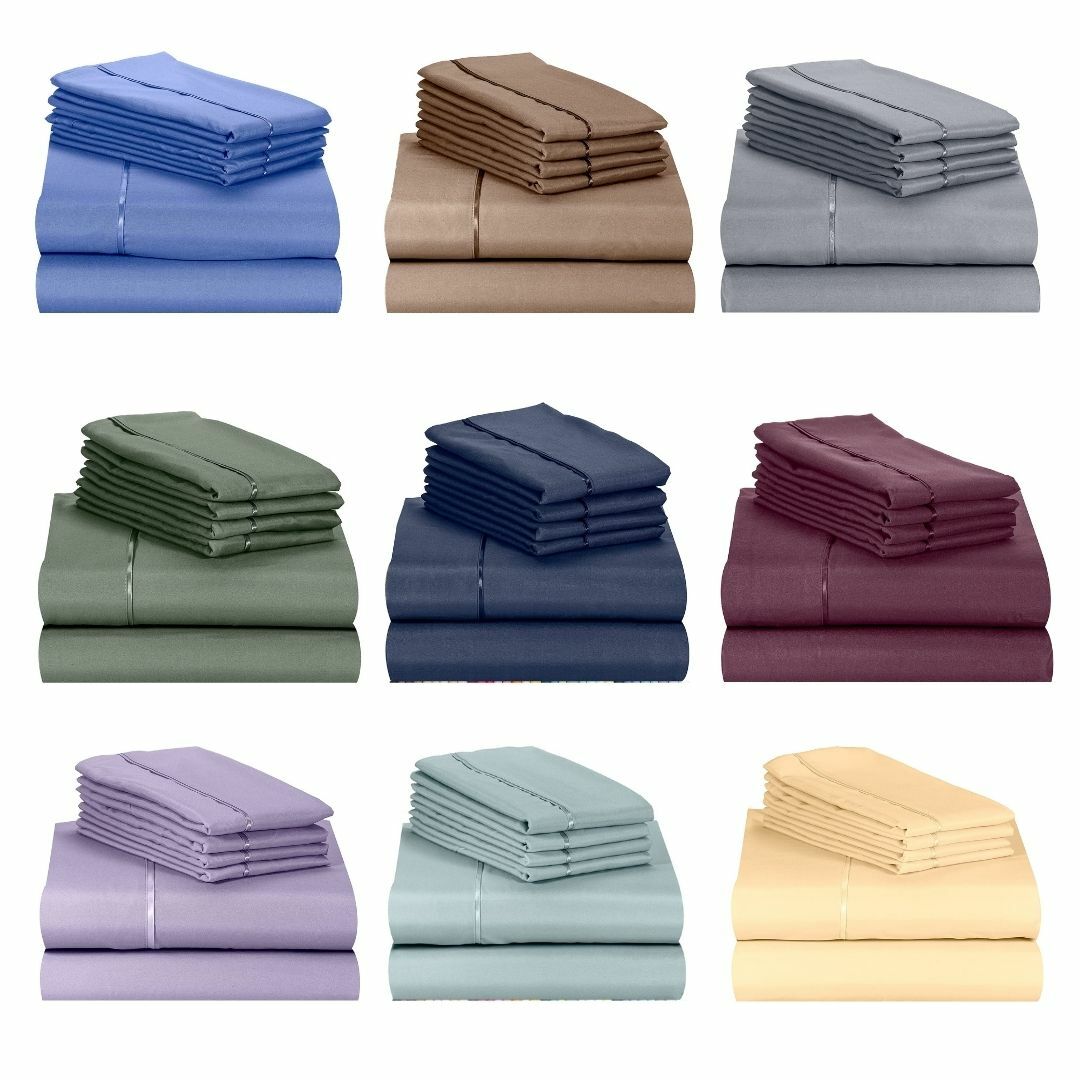 Lexington Bamboo 2200 Series 6 pc Sheet Sets 18" Deep Pockets , Soft - 30 Colors