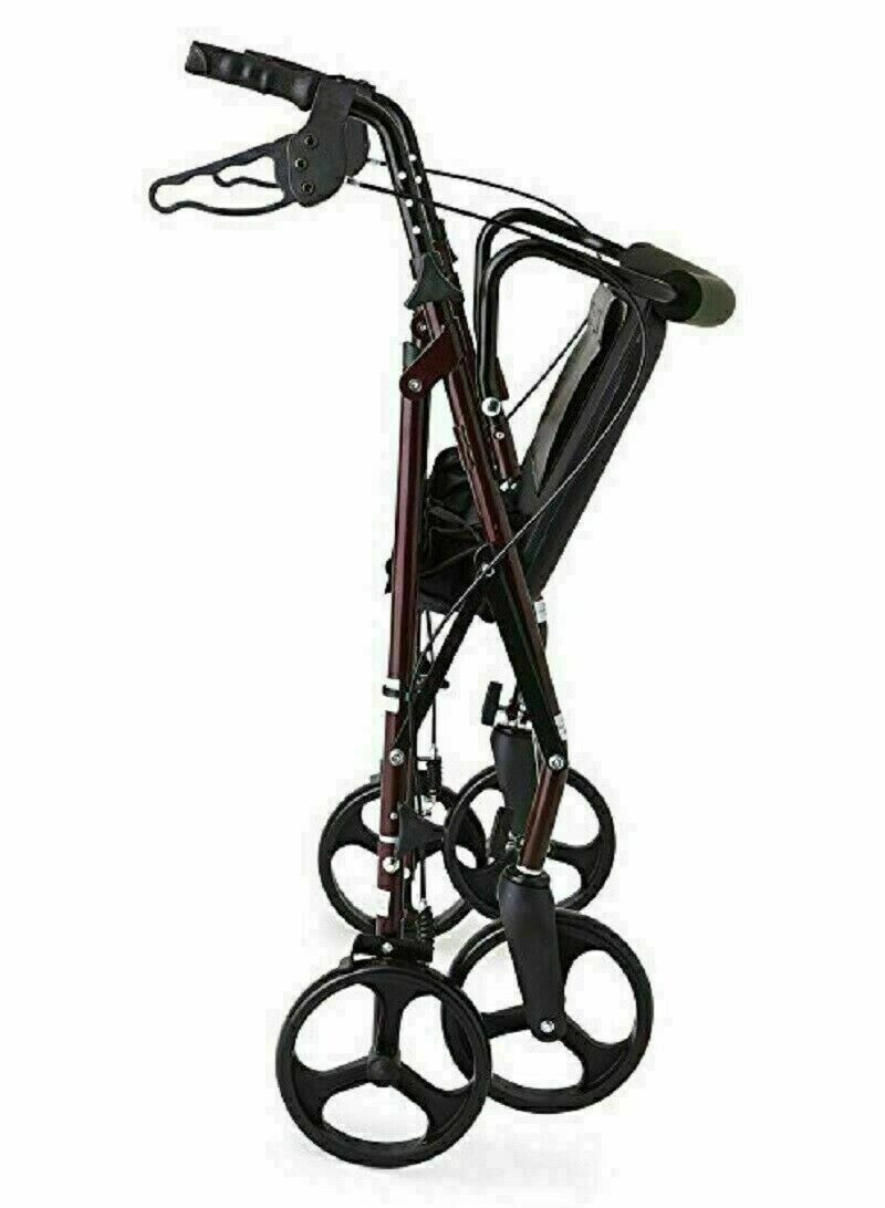 Rollator Walker 500 Pound Capacity Extra Wide Bariatric Heavy Duty Foldable New