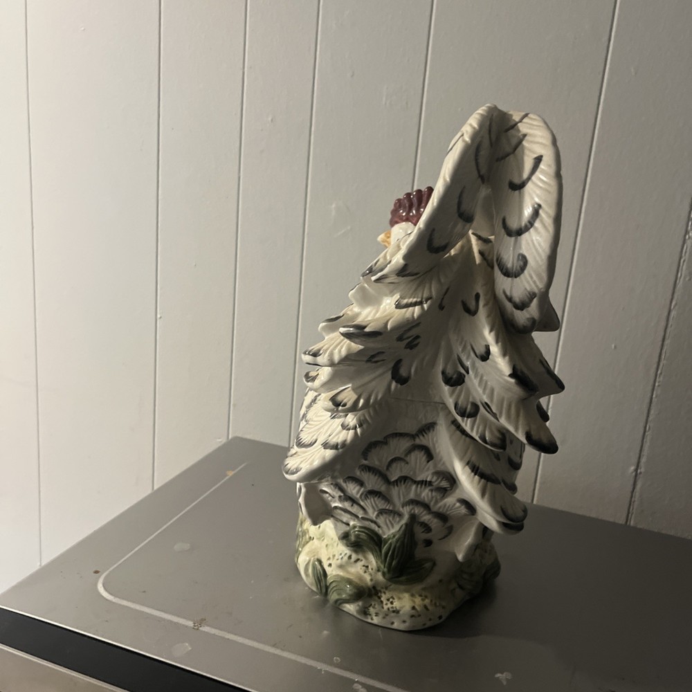 Medium Ceramic Rooster And Hen with Cookie Jar/Canister