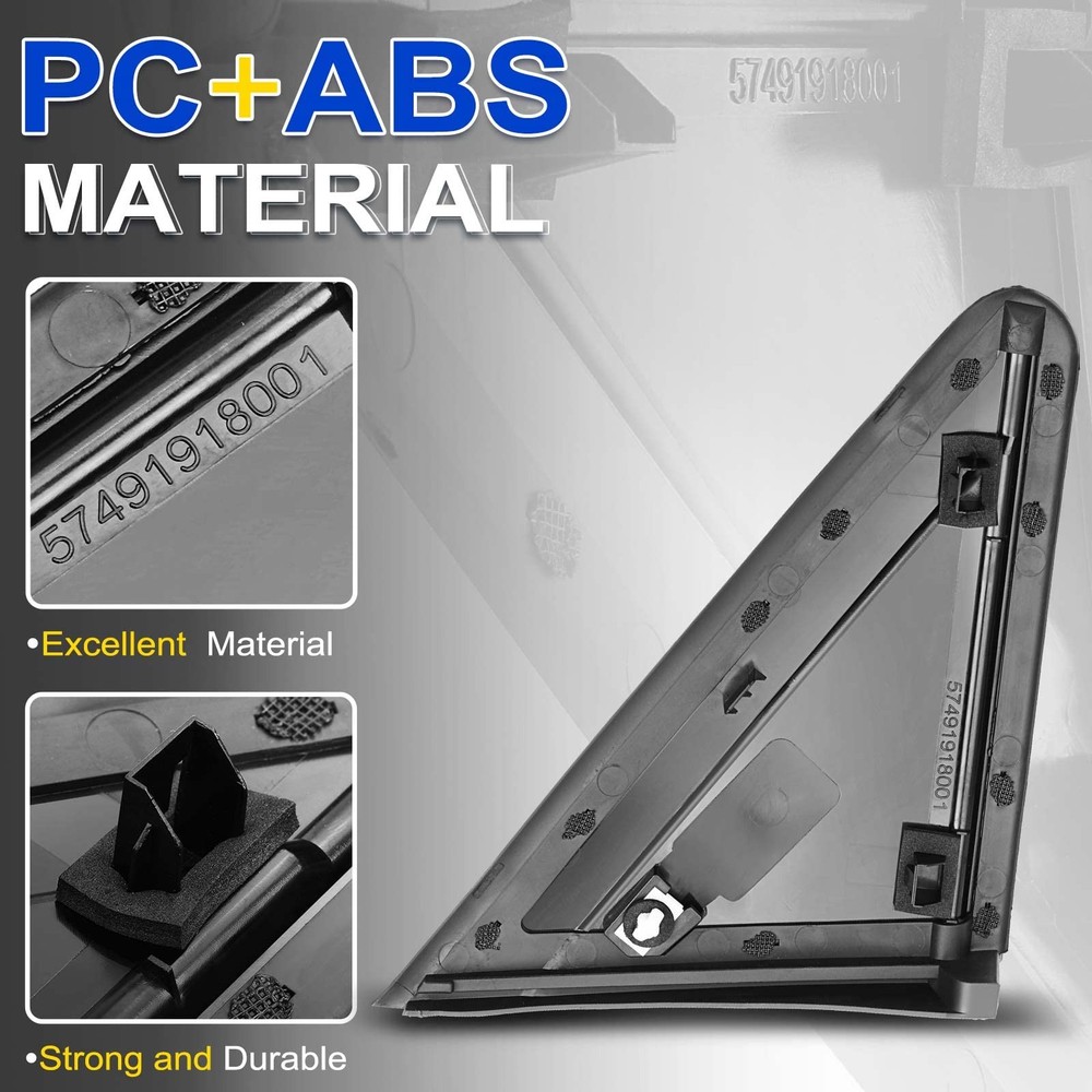 A-Premium Left Driver Side Mirror Flag Applique Panel Trim - Compatible small