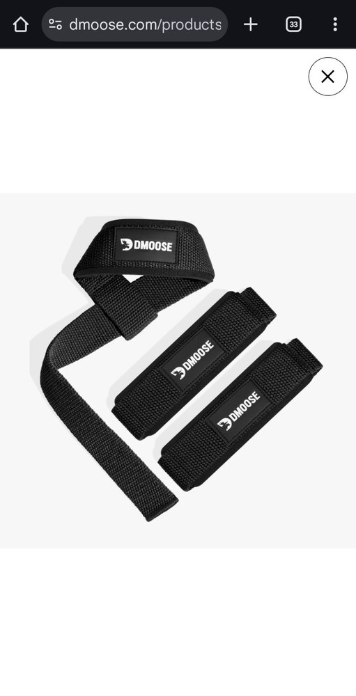 DMoose Weight Lifting Straps Gym Workout Training Weightlifting Wrist Support