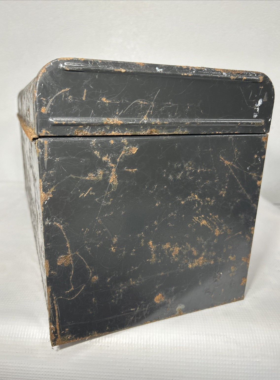 Vintage Sears Craftsman Gray Metal Tool Box Nice Patina 20”L x 8”W x 9"H w/Tray