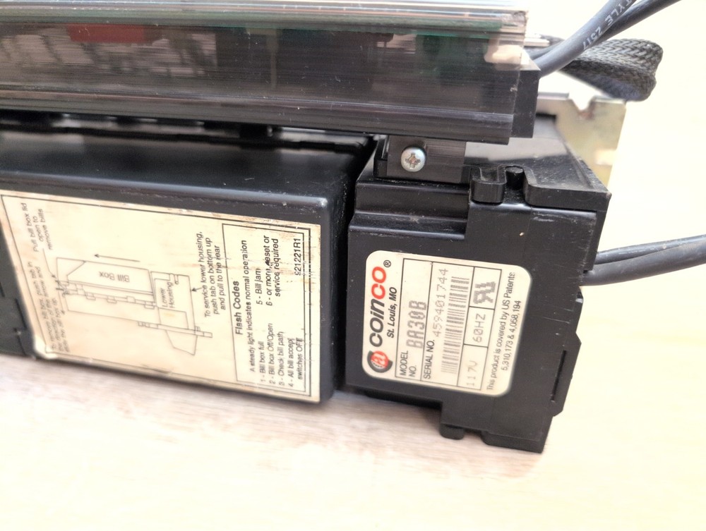 Coinco BA30B Dollar Bill Acceptor Validator with billbox