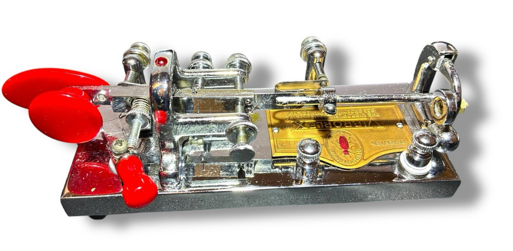 1959 Chrome Plated Vibroplex Blue Racer Deluxe Telegraph Bug Serial #: 209317