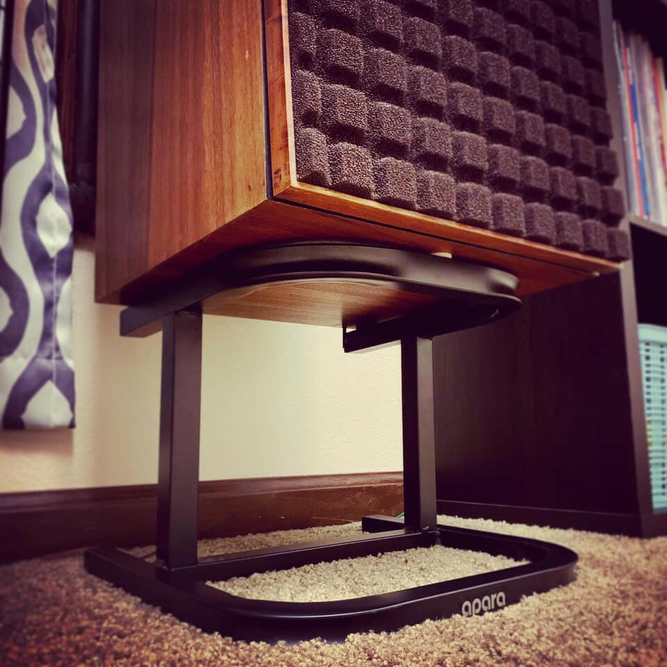 APARA™ Vintage Speaker Stands   Black Powder-Coated Steel  (One Pair)