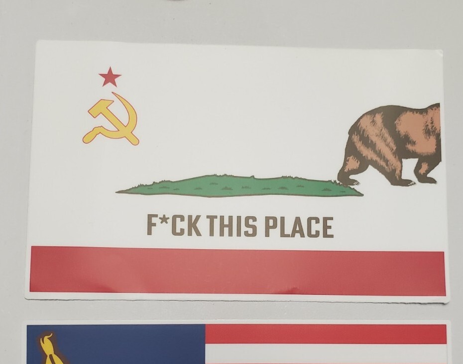 CALIFORNIA FLAG DECALS STICKERS