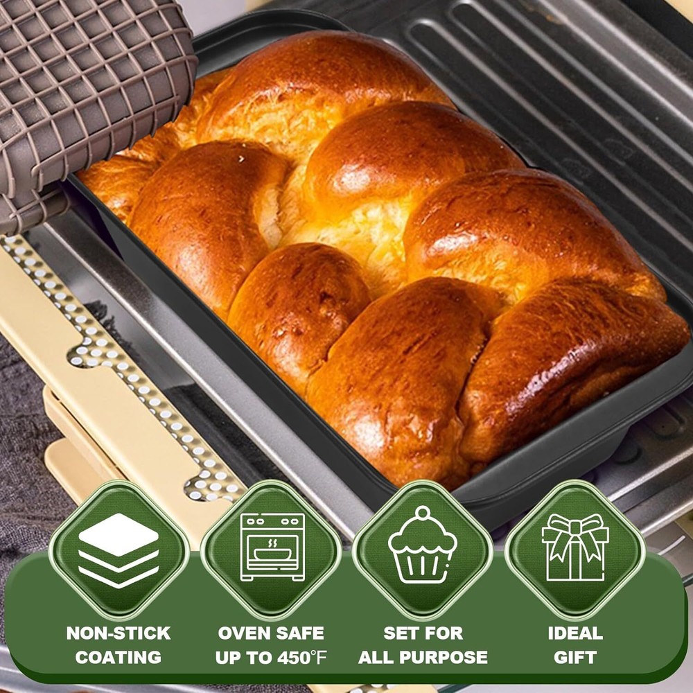 EWFEN Bakeware Sets, Baking Pans Set, Nonstick Oven Pan for Kitchen with...