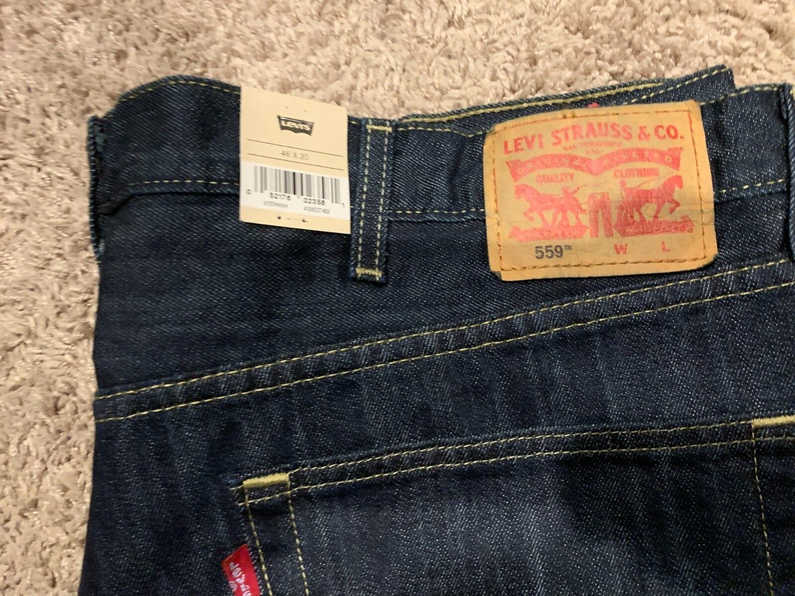 Levi's 559 Relaxed Straight Fit Jeans Blue Big & Tall Sizes NWT RT$69.50 0004