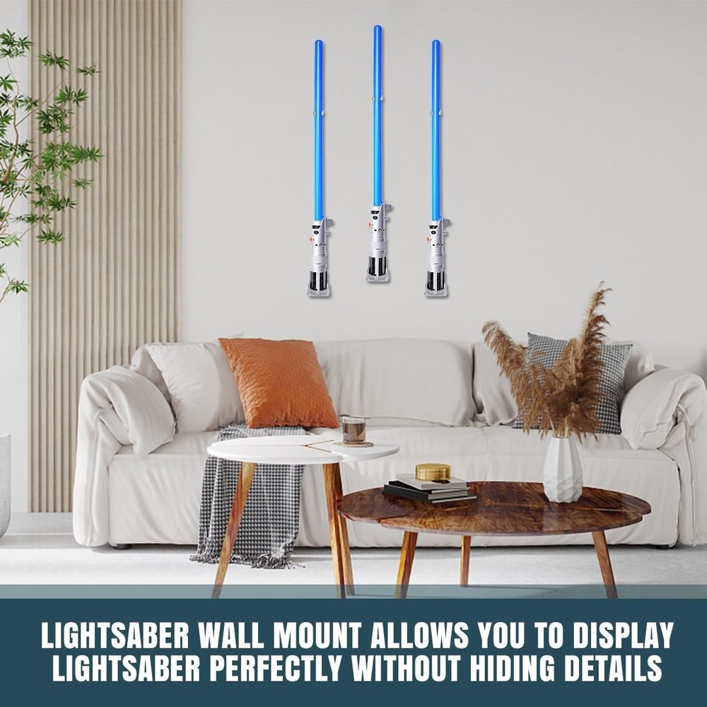 Lenink 2 Pack Clear Lightsaber Wall Mount, Holder Rack