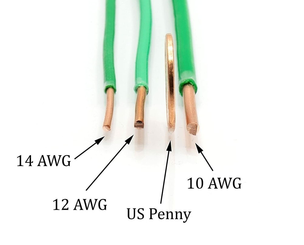 THHN / Building Wire - Green Jacket - 10 Gauge Solid Copper UL UV - 25 Ft