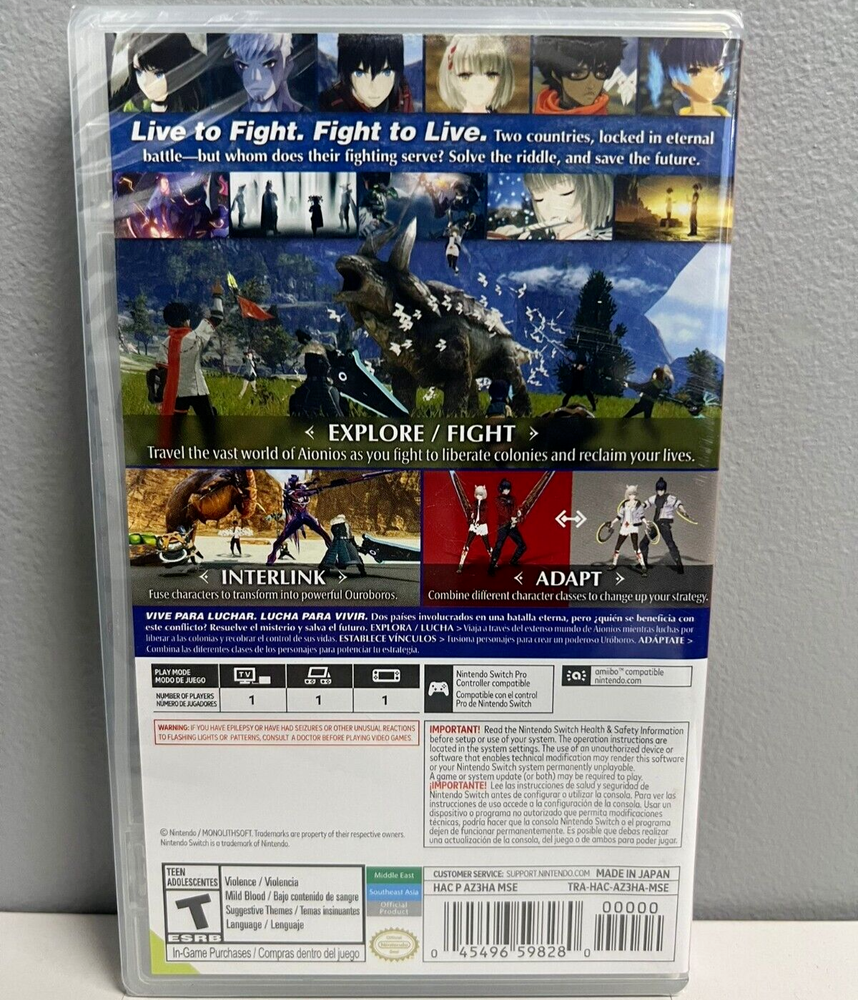 Xenoblade Chronicles: Definitive Edition + 2 & 3 Nintendo Switch Sealed Bundle