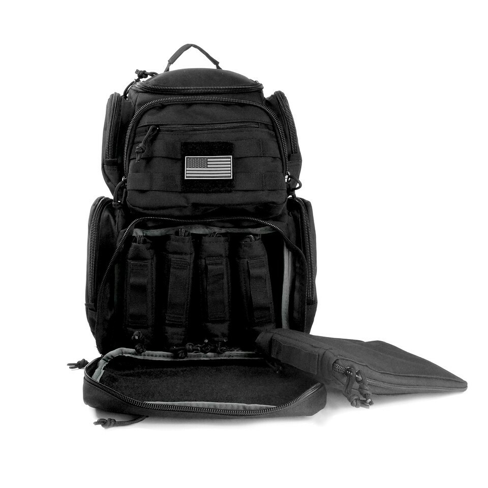 18" Heavy Duty Range, Shooting, Gear Multi-Functional w/ Pouches Backpack