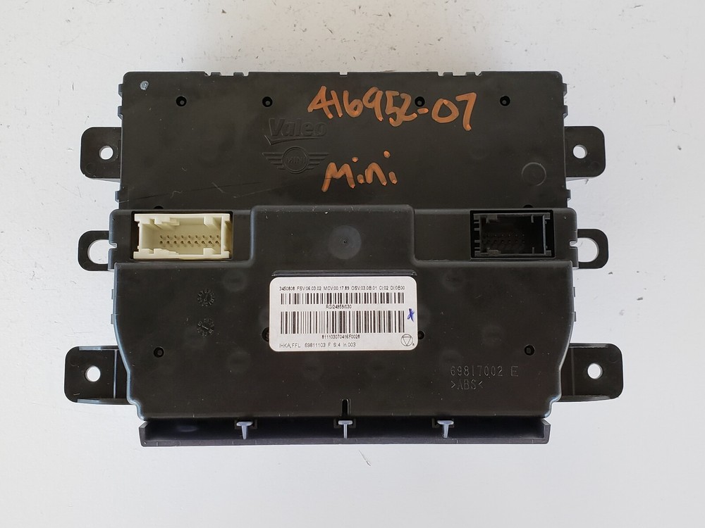 07 Bmw Mini Cooper Climate Control Panel Temperature Unit A/C Heater