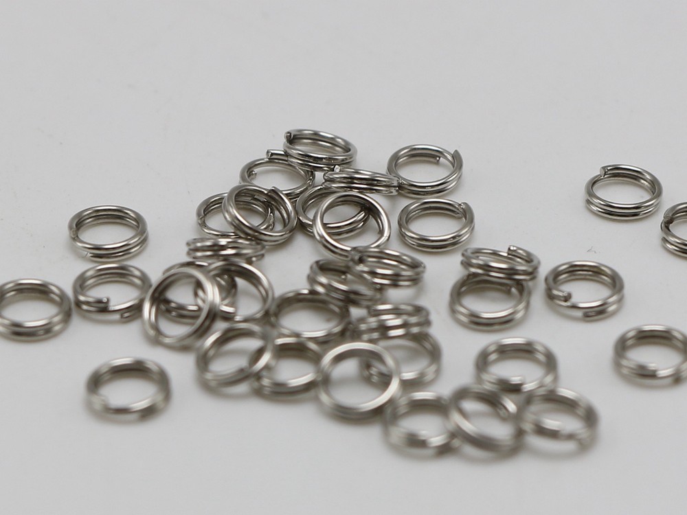1000 Dull Silver Tone Double Loop Split Open Jump Rings 5mm Connector Craft